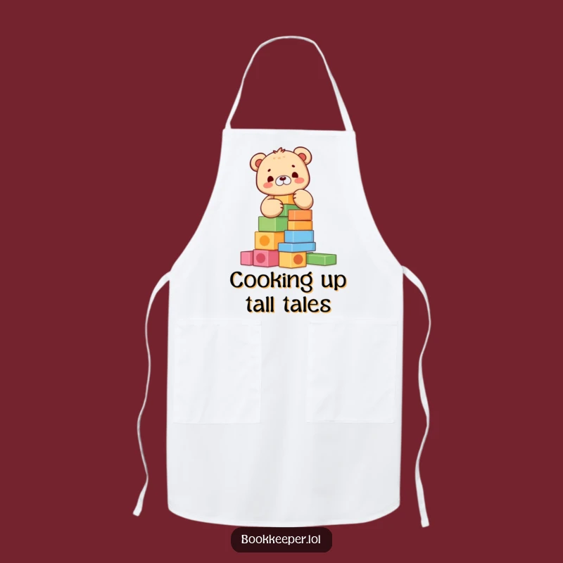 Funny Bear Cub Kitchen Apron: Chef Cub's Tower, Perfect Funny Gift