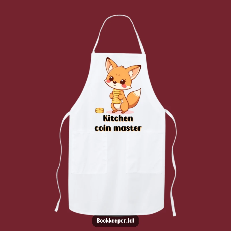 Funny Fox Kitchen Apron: Chef Fox's Balance, Perfect Funny Gift