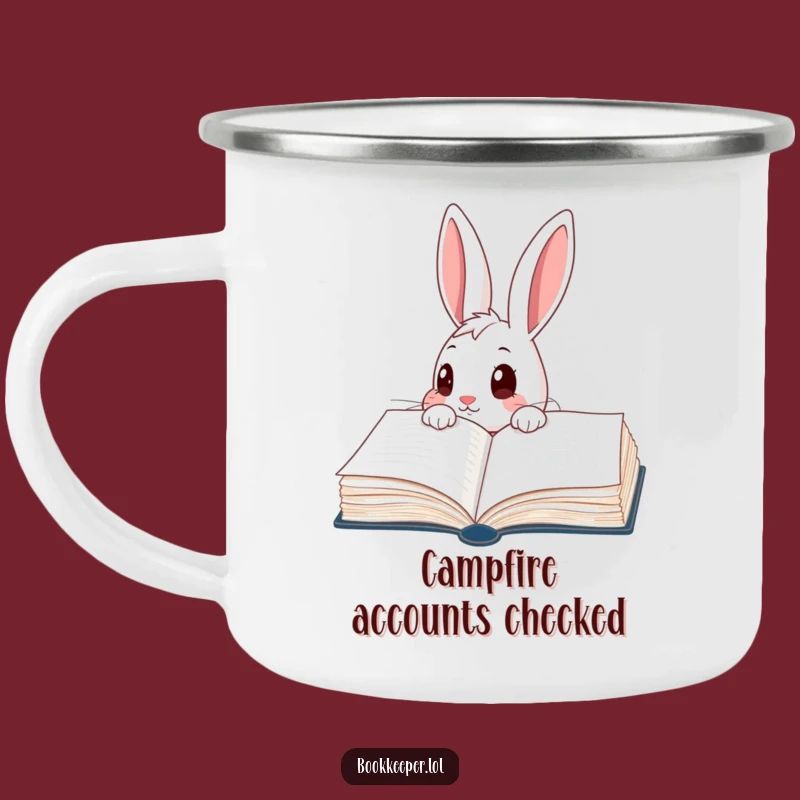 Funny Rabbit Ledger Camping Mug: Explore Outdoors, Perfect Funny Gift