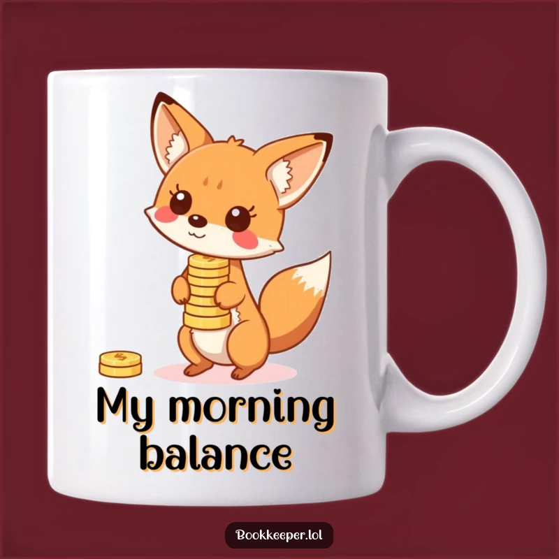 Funny Fox Coin Balance Mug: Playful Wealth, Perfect Funny Gift