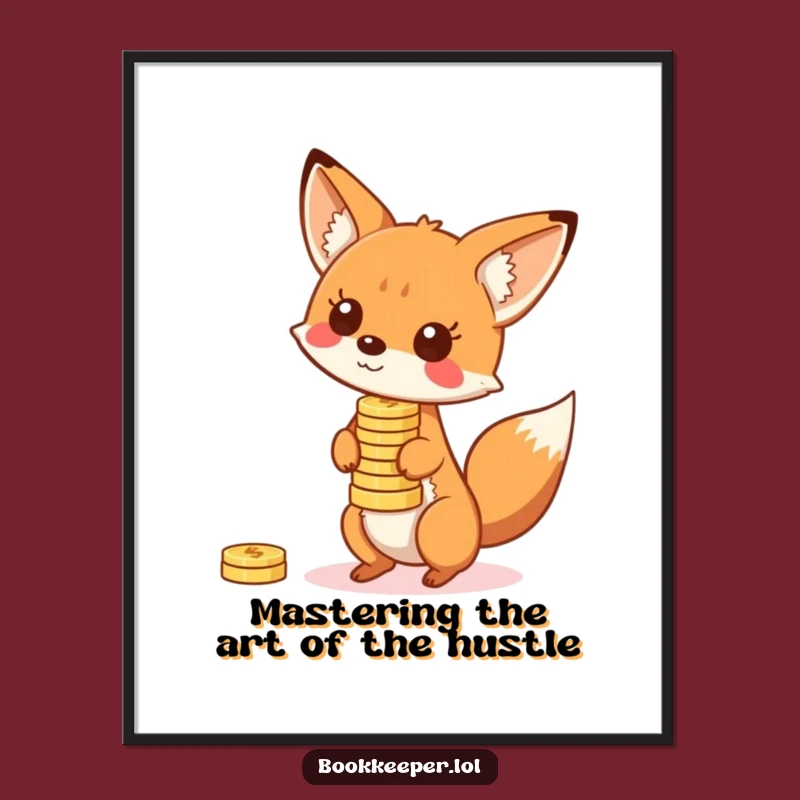 Free Printable Fox Wall Art: Funny Coin Balance Downloadable Decor for Playrooms