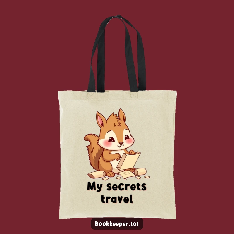Funny Squirrel Scroll Sorter Tote Bag: Carry Your Files, Great Funny Gift