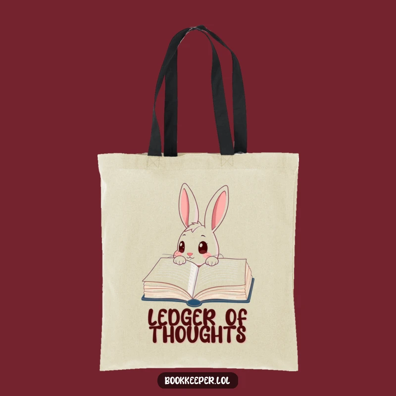 Funny Rabbit Ledger Tote Bag: Carry Your Curiosity, Great Funny Gift